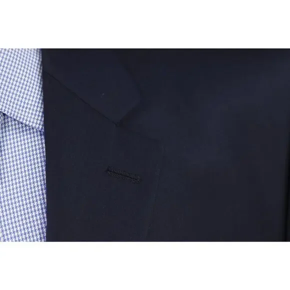 Lauren Ralph Lauren Mens Navy Blue Gold Button Wool Blazer Jacket 44L